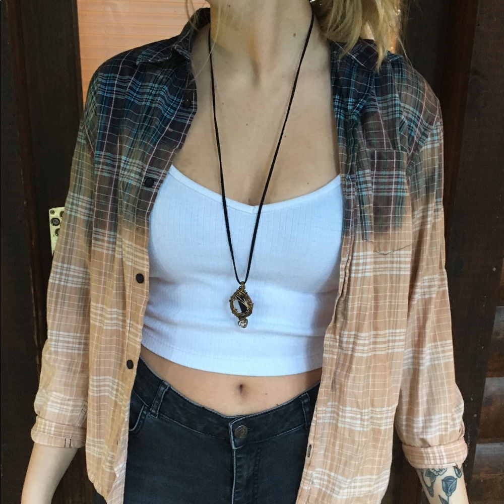 🚫sold🚫Vintage retro ombre flannel